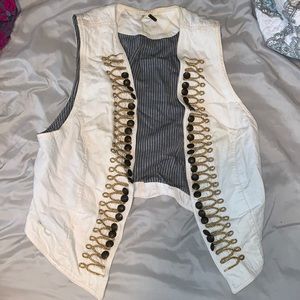 White Military Vest